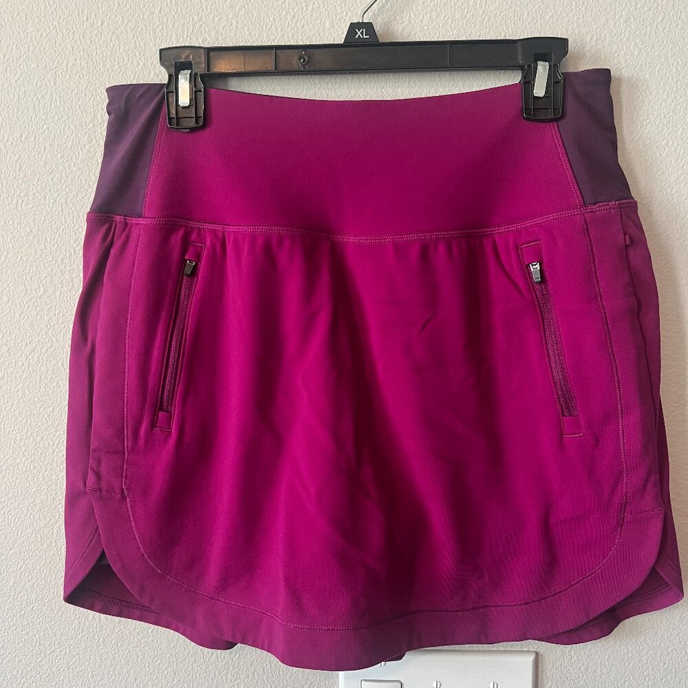 Athleta Fairway Golf Skort 16" Fuchsia Purple Two Tone Color Size Medium